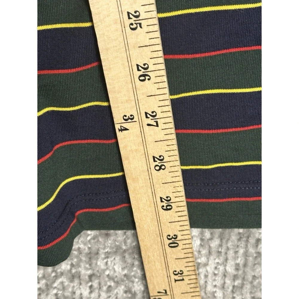 RLX Ralph Lauren Polo Shirt Mens Large Navy Multicolor Stripe Golf Performance
